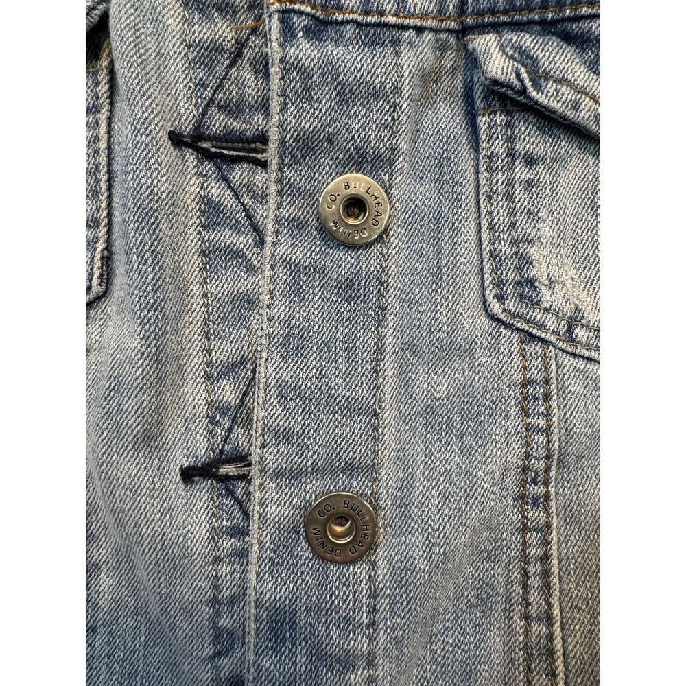 Bullhead Jeans Jacket Removable Hood Sweatshirt Girls Large - Picture 9 of 16